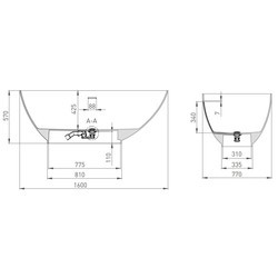 Ванны Salini Paola 160x77 S-Sense 101511G