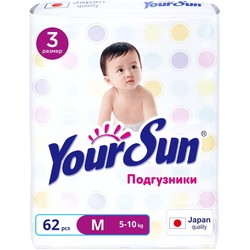 Подгузники (памперсы) YourSun Diapers M / 62 pcs