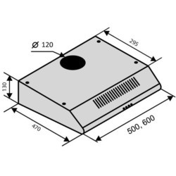 Вытяжка VENTOLUX Parma 50 BR 600