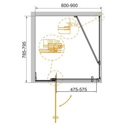 Душевая кабина Cezares Slider-AH-1-80-80/90-C-CR 80/90x80