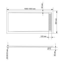 Душевой поддон RGW Stone Tray STM-W 170x80 14202817-01