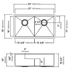 Кухонная мойка Kraus KWU112-33