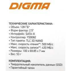 SSD Digma DGSR2128GY23T