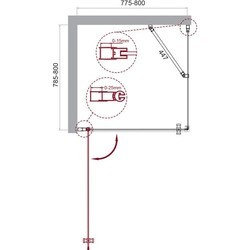 Душевые кабины BelBagno ETNA-A-1-80-C-Cr