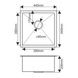 Кухонные мойки Melana ProfLine H3344