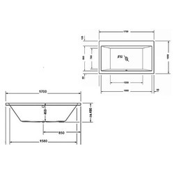 Ванны Bisante Duo 170x105