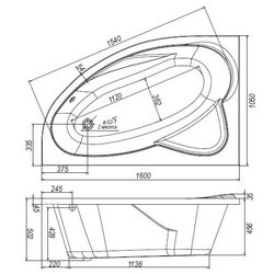 Ванны Ventospa Nika 160x105 NK160.105R