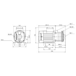 Поверхностные насосы Grundfos CM 1-7 A-R-A-E-AQQE F-A-A-N