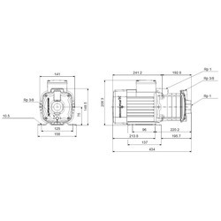 Поверхностные насосы Grundfos CM 1-8 A-R-A-E-AQQE F-A-A-N