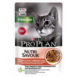 Корм для кошек Pro Plan Nutri Savour Sterilised Beef in Gravy 0.08 kg