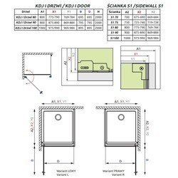 Душевые кабины Radaway Nes 8 KDJ I 90Rx75