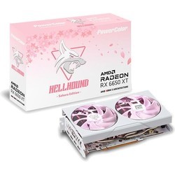 Видеокарты PowerColor Radeon RX 6650 XT Hellhound Sakura