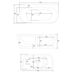 Ванны Corsan Mono 170x80 E-030XL