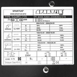 Сварочные аппараты Spartus EasyMIG 210S