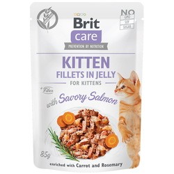 Корм для кошек Brit Care Kitten Fillets in Jelly with Savory Salmon 0.08 kg