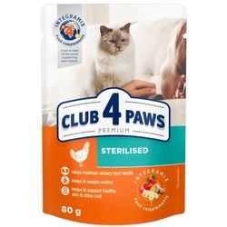 Корм для кошек Club 4 Paws Sterilised Chicken Pouch 1.9 kg