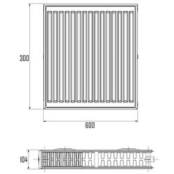 Радиаторы отопления AquaTronic 22VK 300x600