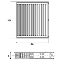 Радиаторы отопления AquaTronic 22VK 300x1400