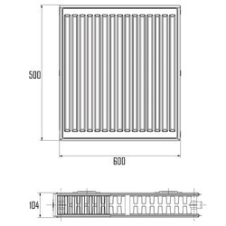 Радиаторы отопления AquaTronic 22VK 500x600