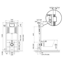 Инсталляции для туалета Cersanit Aqua 52 Pneu S QF WC Box S97-062