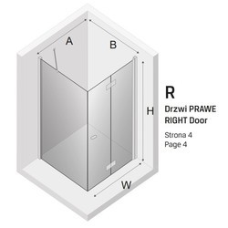 Душевые кабины New Trendy New Soleo R 80x90 D-0152A/D-0088B