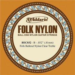 Струны DAddario Folk Nylon Ball End Single 032