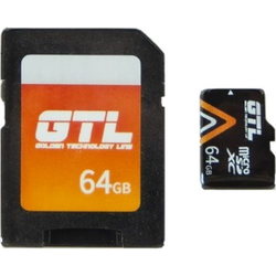 Карты памяти GTL microSDXC class 10 UHS-I 64GB + SD adapter