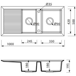 Кухонные мойки Marmorin Cire 3752130