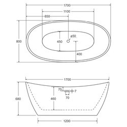 Ванны Besco Ayla 170x80 WAS-170-A