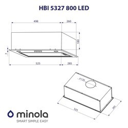 Вытяжки Minola HBI 5327 IV 800 LED