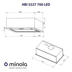 Вытяжки Minola HBI 5227 IV 700 LED