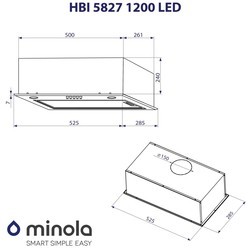 Вытяжки Minola HBI 5827 IV 1200 LED