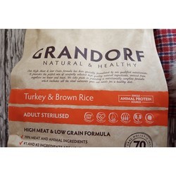 Корм для кошек Grandorf Adult Sterilised Turkey/Brown Rice 0.4 kg