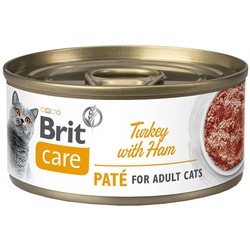 Корм для кошек Brit Care Pate Adult Turkey with Ham 0.07 kg