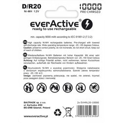 Аккумуляторы и батарейки everActive Professional Line 2xD 10000 mAh