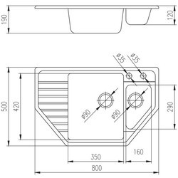 Кухонные мойки Deante Reflex ZUX X61A