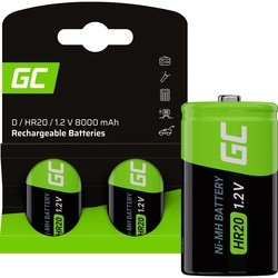 Аккумуляторы и батарейки Green Cell 2xD 8000 mAh