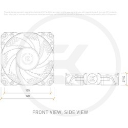 Системы охлаждения EKWB Vardar X3M 120ER (500-2200 rpm) WH