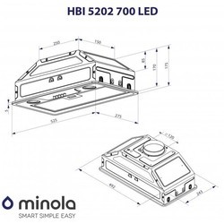 Вытяжки Minola HBI 5202 WH 700 LED