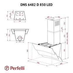 Вытяжки Perfelli DNS 6482 D 850 BL LED