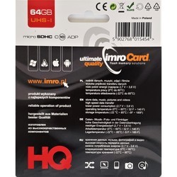 Карты памяти Imro MicroSD 64GB