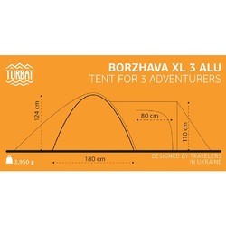 Палатки Turbat Borzhava XL 3 Alu