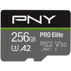 Карты памяти PNY PRO Elite Class 10 U3 V30 microSDXC 256Gb