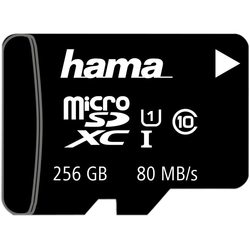 Карты памяти Hama microSDXC Class 10 UHS-I 256Gb