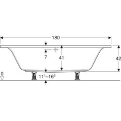 Ванны Geberit Selnova Square Duo 180x80 554.387.01.1