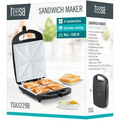 Тостеры, бутербродницы и вафельницы Teesa TSA3229B