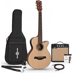 Акустические гитары Gear4music 3/4 Single Cutaway Electro Acoustic Guitar Amp Pack