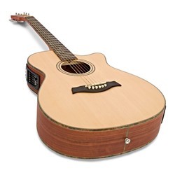 Акустические гитары Gear4music Deluxe Single Cutaway Electro Acoustic Guitar Padauk