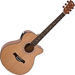 Акустические гитары Gear4music Deluxe Single Cutaway Electro Acoustic Guitar Mahogany