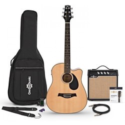 Акустические гитары Gear4music Compact Cutaway Electro-Travel Guitar Amp Pack